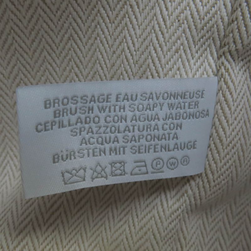 Hermes Brid A Black Cabriol GM 100% Cotton Silver Hardware Serie Button Handbag