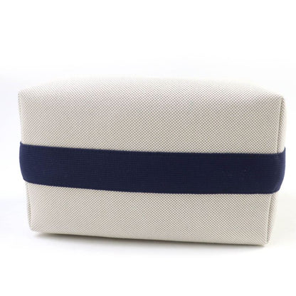 Hermes Brid A Black Cabriol GM 100% Cotton Silver Hardware Serie Button Handbag