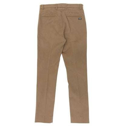 Fendi Fb0543 Logo Embroidered Patched Bottoms Chino Pants Cotton Pants Brown 46