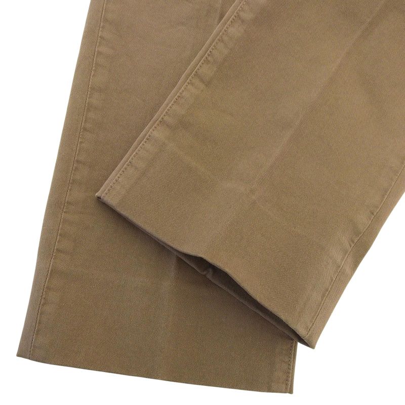 Fendi Fb0543 Logo Embroidered Patched Bottoms Chino Pants Cotton Pants Brown 46