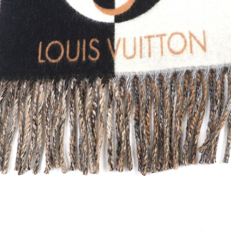 Louis Vuitton 2024 M90806 Scarf Duo Infinity Cashmere Blend Noir Black Current