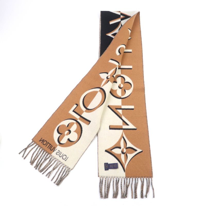 Louis Vuitton 2024 M90806 Scarf Duo Infinity Cashmere Blend Noir Black Current