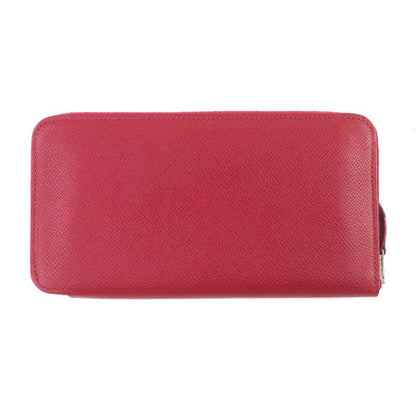 Hermes Azap Long Classic Ruby Vaux Epson Round Zip Wallet Long Wallet Engraved