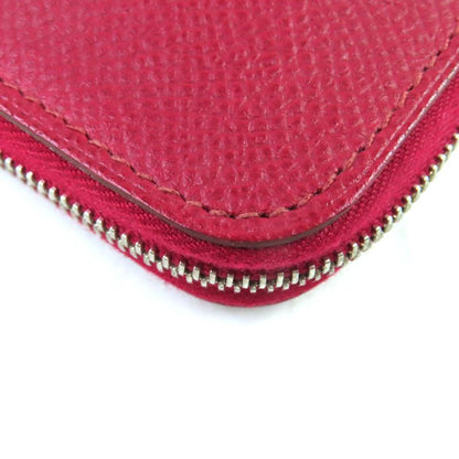 Hermes Azap Long Classic Ruby Vaux Epson Round Zip Wallet Long Wallet Engraved