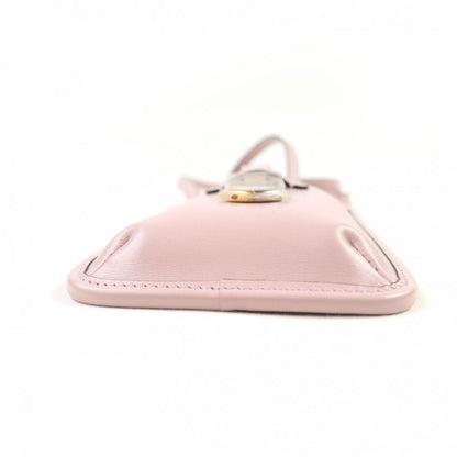 Fendi 7as131 FF Logo Hardware Leather Pouch Wallet Cell Phone Accessories Pink