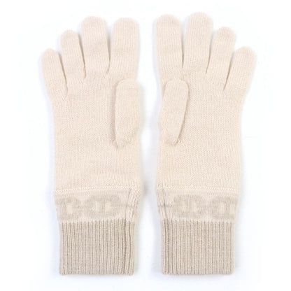 Hermes Haven 100% Cashmere Cles Clesme Sable Chaine D'ancre Knitted Gloves S