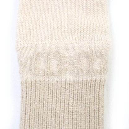 Hermes Haven 100% Cashmere Cles Clesme Sable Chaine D'ancre Knitted Gloves S