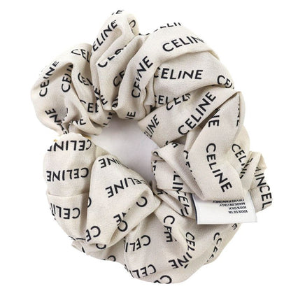 Celine 46y352sib Rayures Chou 100% Silk Gold Finish Brass Triomphe Hair Tie