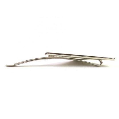 Prada 1if051 Triangle Logo Metal Hairpin Hair Accessory White Silver With Box