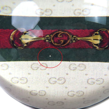 Gucci Glass Horsebit Sherry Line Interlocking G Paperweight Clear with Box Made