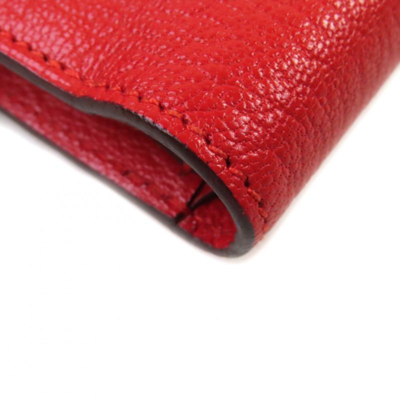 Hermes Rouge Tomato Chevre Kelly Medium Wallet Trifold Wallet With Box Stamped