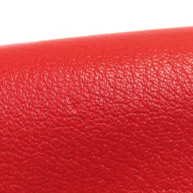 Hermes Rouge Tomato Chevre Kelly Medium Wallet Trifold Wallet With Box Stamped