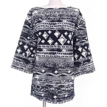 CHANEL P58215k07623 Coco Button Coco Mark All-over Design 7'' Sleeve Knit Tunic