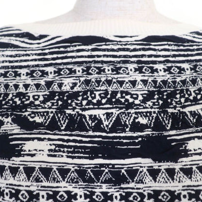 CHANEL P58215k07623 Coco Button Coco Mark All-over Design 7'' Sleeve Knit Tunic