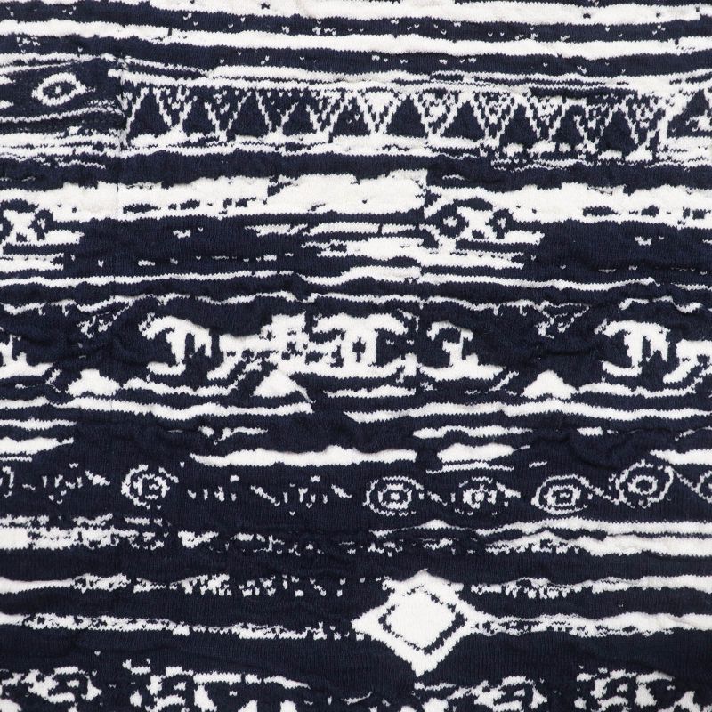 CHANEL P58215k07623 Coco Button Coco Mark All-over Design 7'' Sleeve Knit Tunic