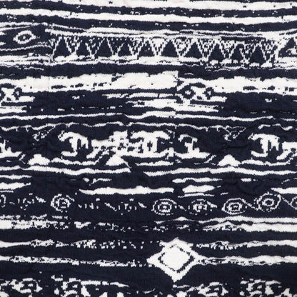 CHANEL P58215k07623 Coco Button Coco Mark All-over Design 7'' Sleeve Knit Tunic