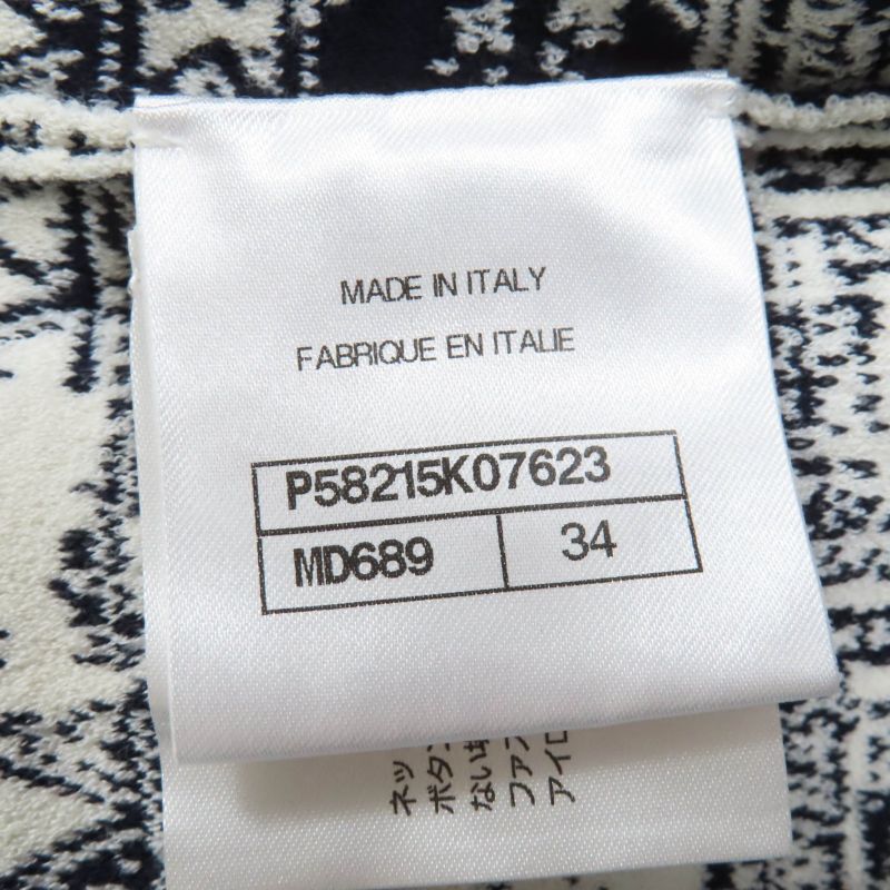 CHANEL P58215k07623 Coco Button Coco Mark All-over Design 7'' Sleeve Knit Tunic