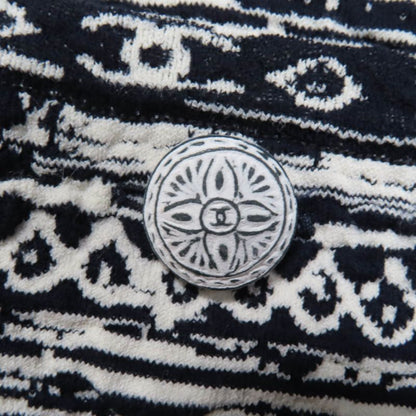 CHANEL P58215k07623 Coco Button Coco Mark All-over Design 7'' Sleeve Knit Tunic