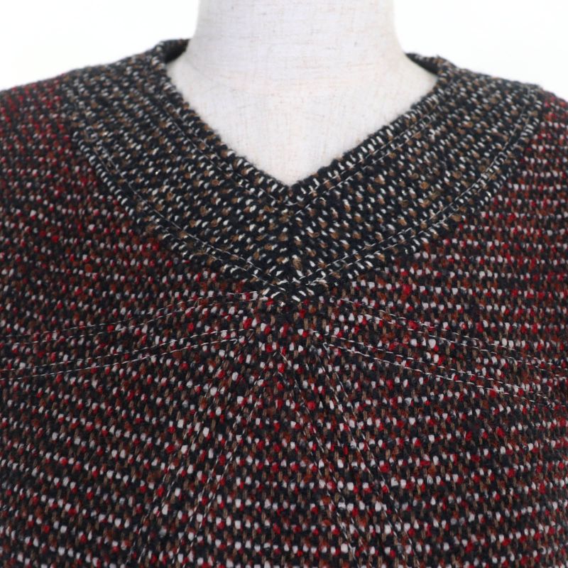 CHANEL 14B P49828w05551 Lion Coco Button Short Sleeve Tweed Dress Multicolor 36