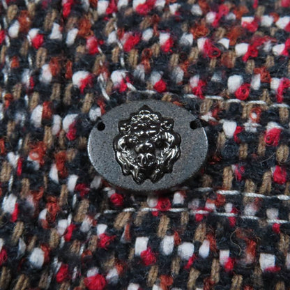 CHANEL 14B P49828w05551 Lion Coco Button Short Sleeve Tweed Dress Multicolor 36