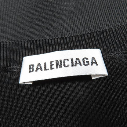 Balenciaga 620997 Long Sleeve Knit Cardigan With Logo Black M Made In Italy