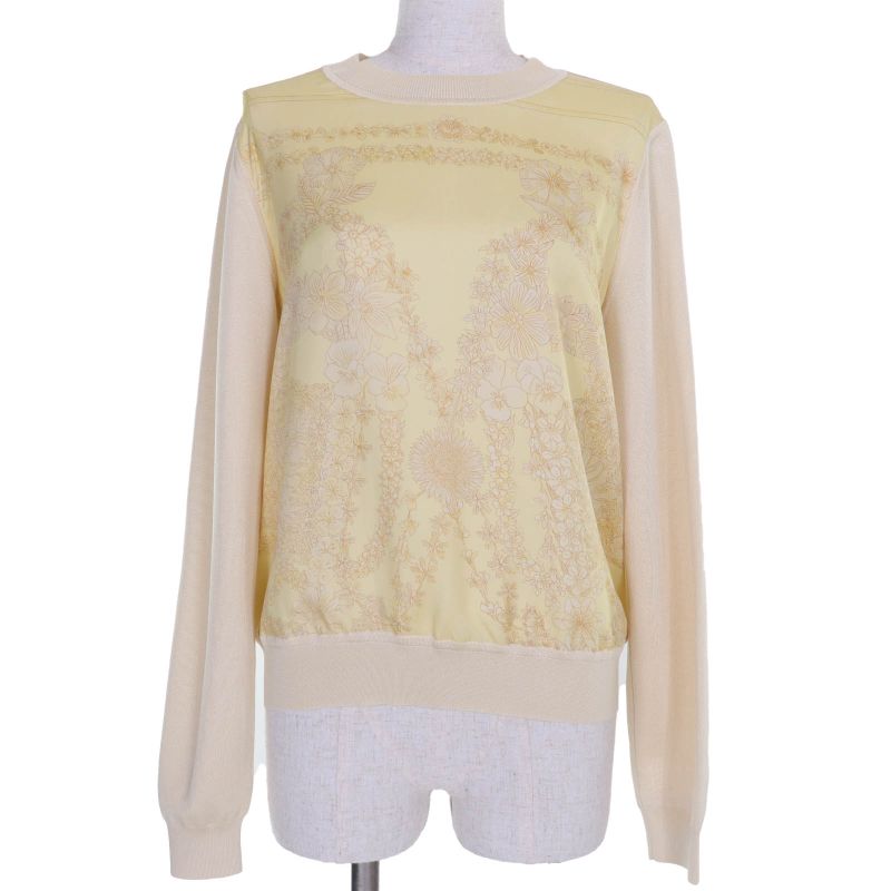 Hermes 25SS 5e2831dq Brides De Gala Flower 100% Silk Twill Raine Long Sleeve