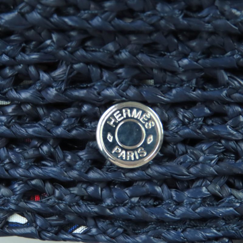 Hermes 2023 Galate 100% Raffia With Silver Hardware Serie Hardware Hat Casket