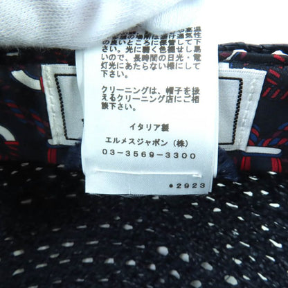 Hermes 2023 Galate 100% Raffia With Silver Hardware Serie Hardware Hat Casket