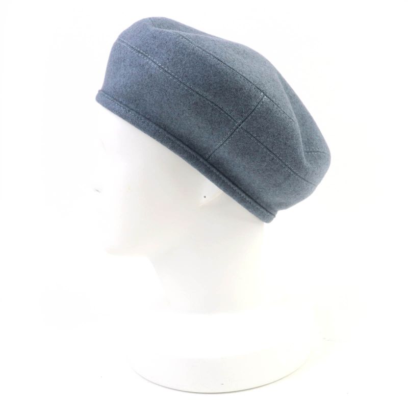 Hermes Saint Honore 100% Cashmere Serie Hardware Lined H Pattern Hat Beret