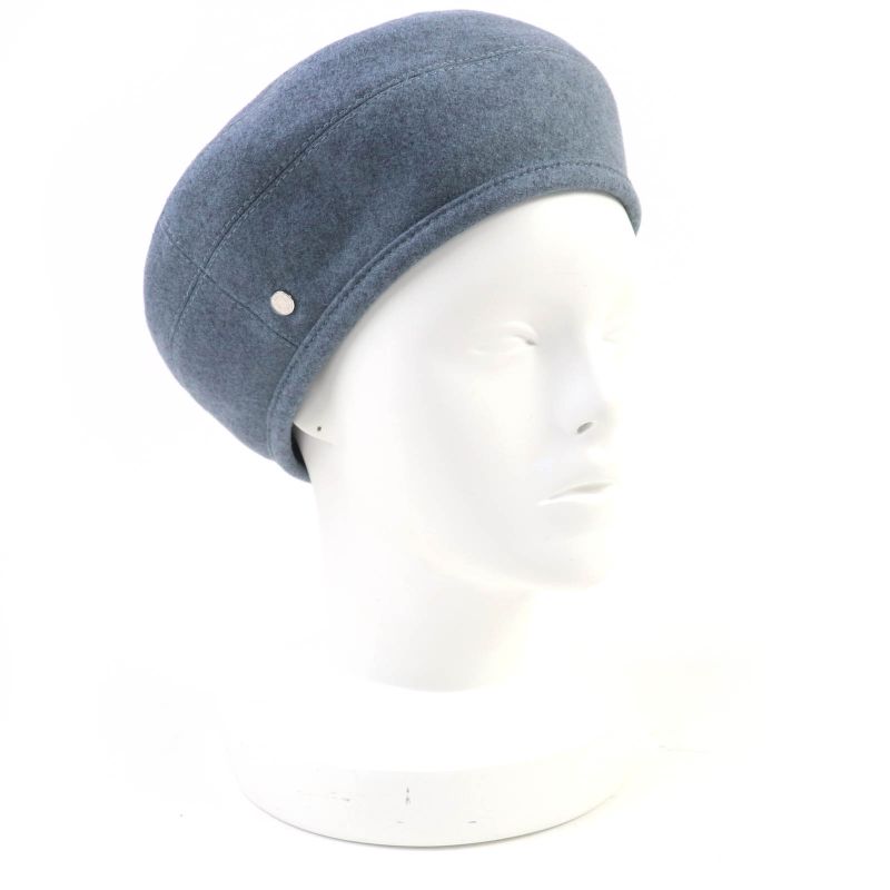 Hermes Saint Honore 100% Cashmere Serie Hardware Lined H Pattern Hat Beret