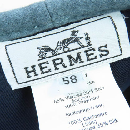 Hermes Saint Honore 100% Cashmere Serie Hardware Lined H Pattern Hat Beret