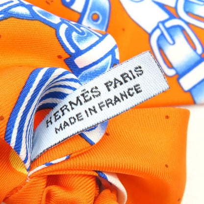 Hermes Bella 100% Silk Belt Pattern Chouche Hair Tie Hair Tie Hair Accessory