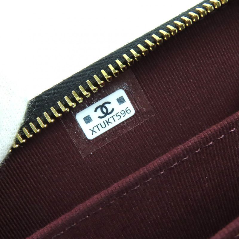 CHANEL Classic Coin Purse Caviar Skin Coco Mark Random Serial Zip Coin Case