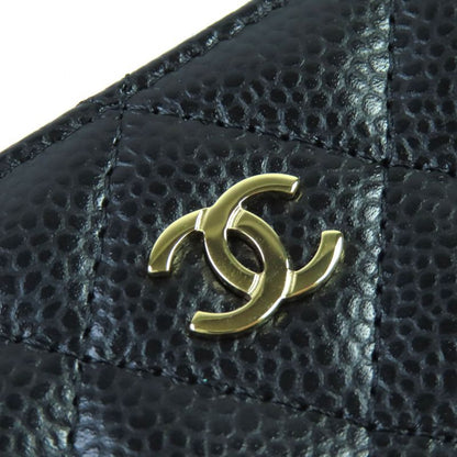 CHANEL Classic Coin Purse Caviar Skin Coco Mark Random Serial Zip Coin Case