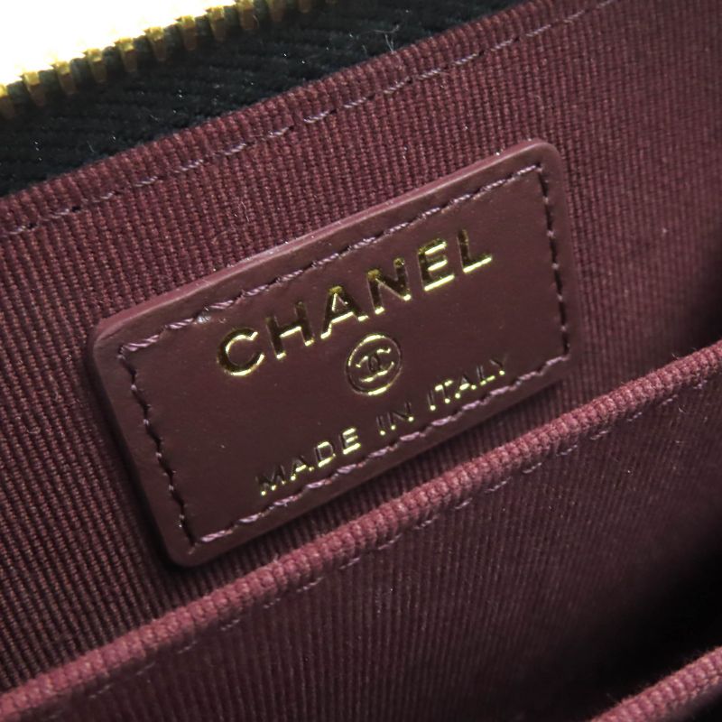 CHANEL Classic Coin Purse Caviar Skin Coco Mark Random Serial Zip Coin Case