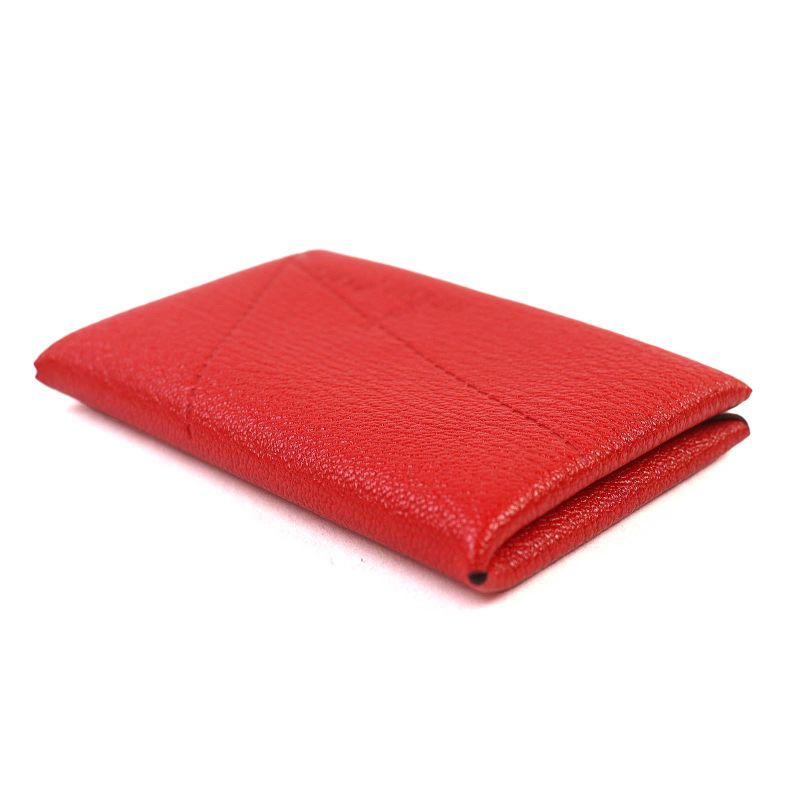 Hermes Calvi Chèvre Rouge Coup Silver Hardware Iwataya Limited Business Card