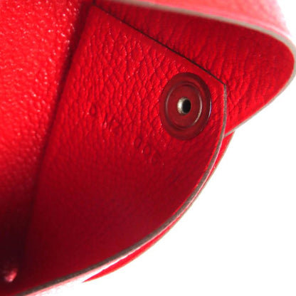 Hermes Calvi Chèvre Rouge Coup Silver Hardware Iwataya Limited Business Card