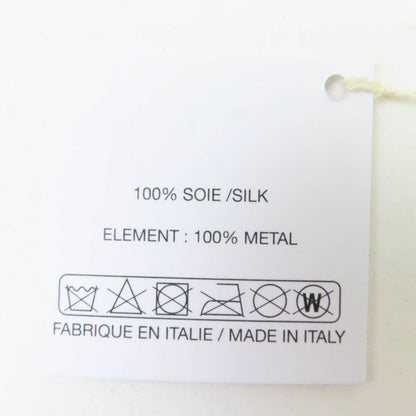 CHANEL 25P 100% Silk Coco Mark Design Ribbon Barrette Hair Accessory Black With