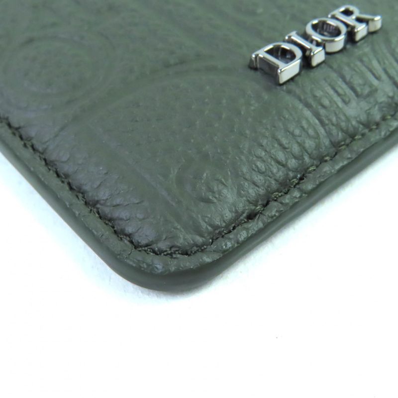 Dior Christian Dior Saddle Logo Magnet Gravity Leather Card Holder Card Case