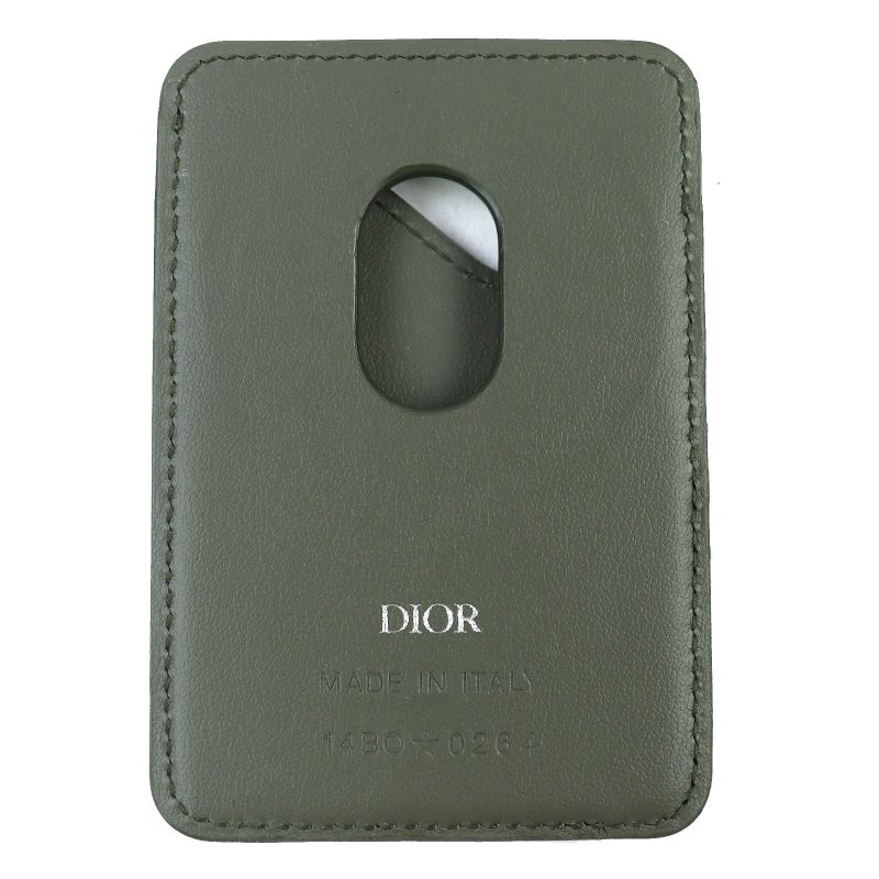 Dior Christian Dior Saddle Logo Magnet Gravity Leather Card Holder Card Case