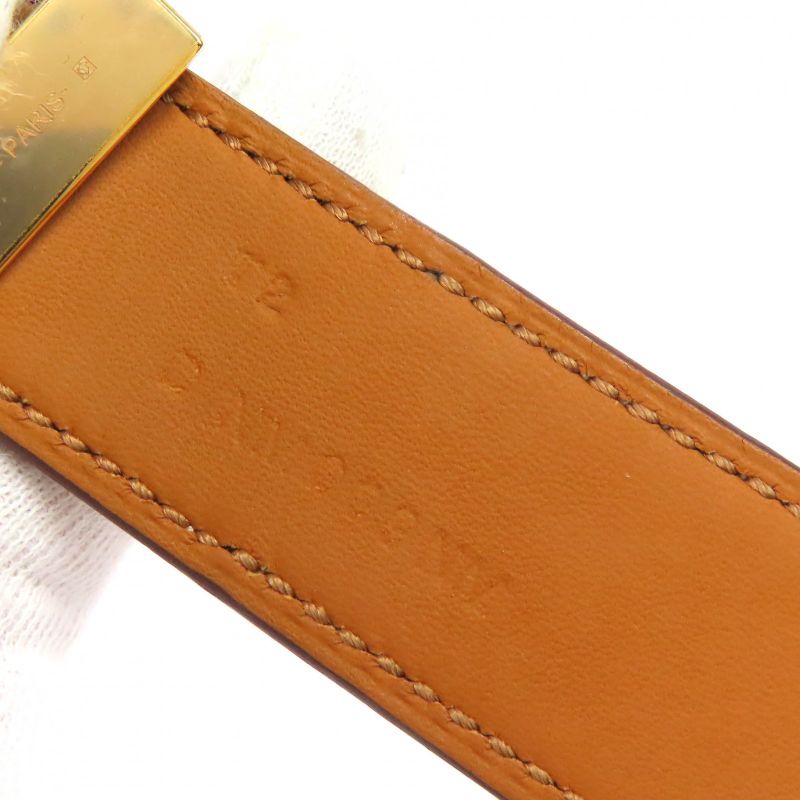 Hermes Collier De Chien 24 Leather Gold Pink Gold Hardware Bangle Bracelet T2 D