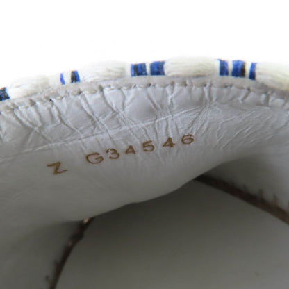 CHANEL G34546 Coco Mark Espadrilles Tweed Flat Shoes Blue 35 Women