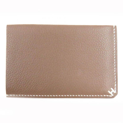 Hermes H Serie H Vaux Evercolor Etoupe H Bias Stitch Card Case Engraved B With