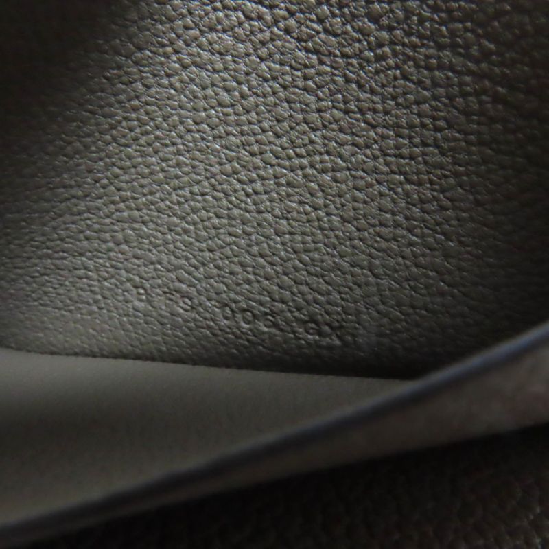 Hermes H Serie H Vaux Evercolor Etoupe H Bias Stitch Card Case Engraved B With