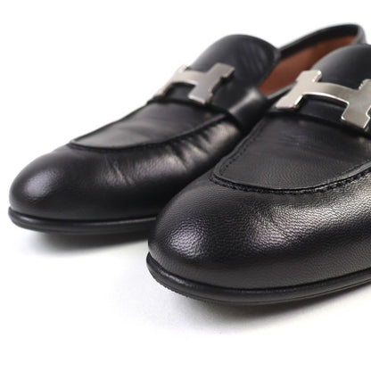 Hermes 201199z Moccasins Paris Silver Hardware H Logo Constance Leather Loafers