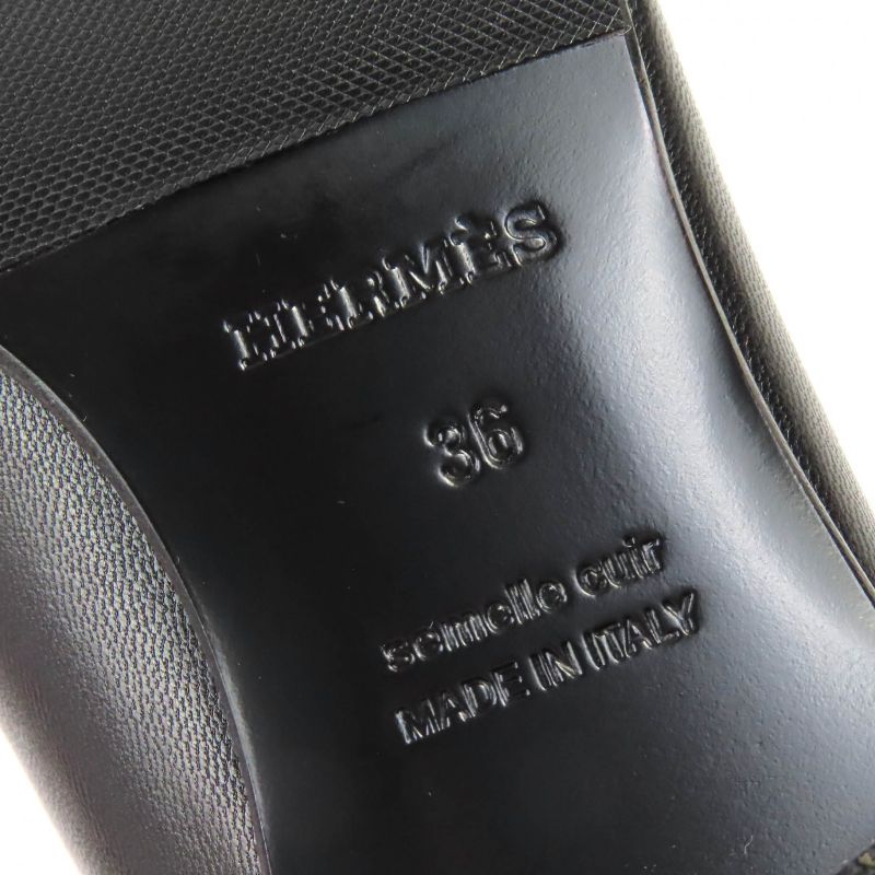 Hermes 201199z Moccasins Paris Silver Hardware H Logo Constance Leather Loafers