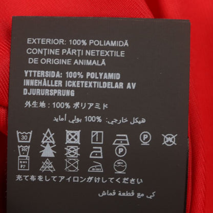 Prada Ucn203 Nylon Ruffle Design Long Sleeve Long Sleeve Shirt Red 41 Made In