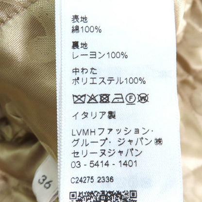 Celine 2w16b029x 100% Cotton Triomphe Gold Button Quilted Check Oversized