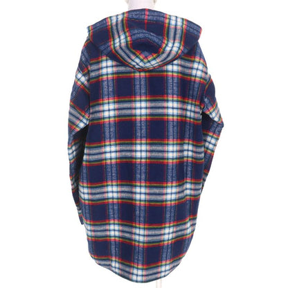 Celine 2w16b029x 100% Cotton Triomphe Gold Button Quilted Check Oversized