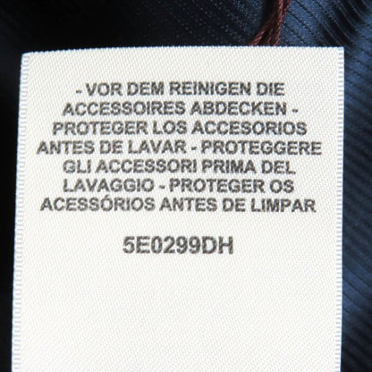 Hermes 2025 5e0299dh Virgin Wool Silk Blend H Logo Button Peaked Lapel Single